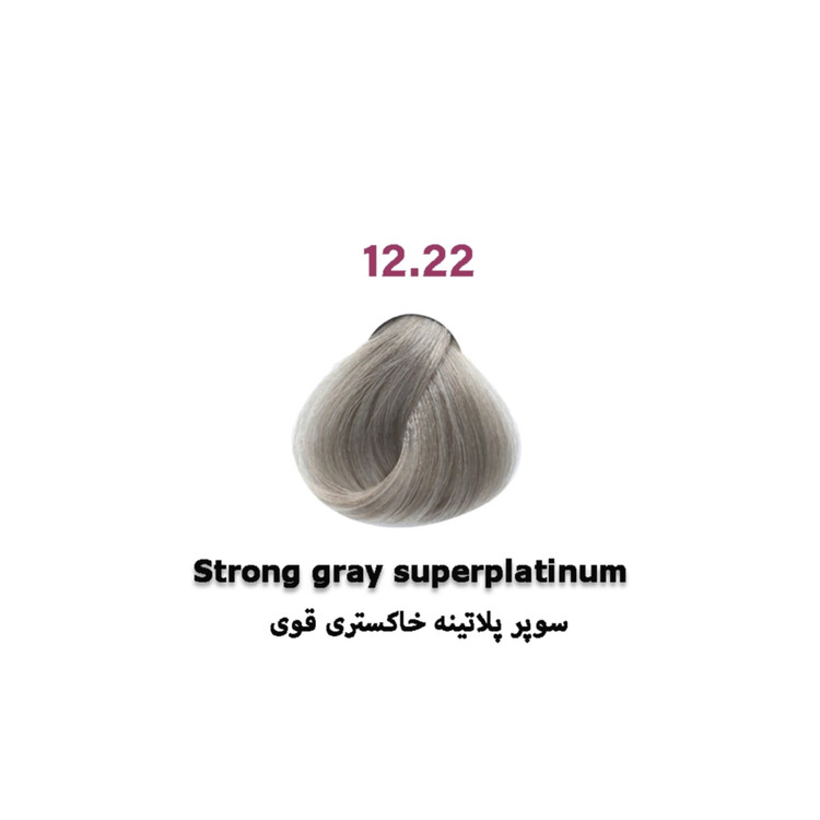 رنگ موی پی هو شماره 12.22 رنگ سوپر پلاتینه خاکستری قوی