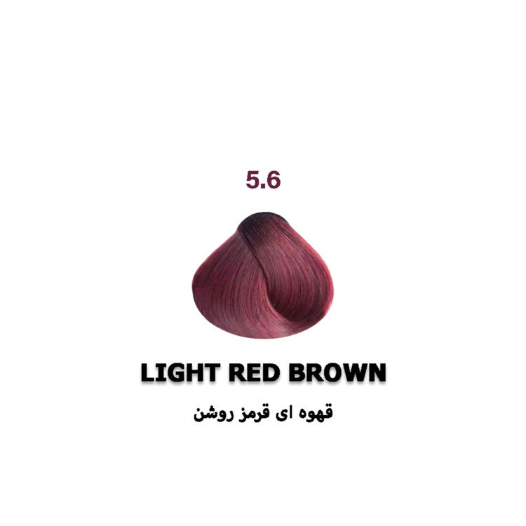 رنگ موی پی هو شماره 5.6 رنگ قهوه ای قرمز روشن