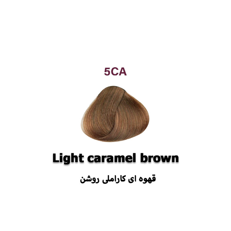 رنگ موی پی هو مدل Caramel شماره 5CA رنگ قهوه ای کاراملی روشن