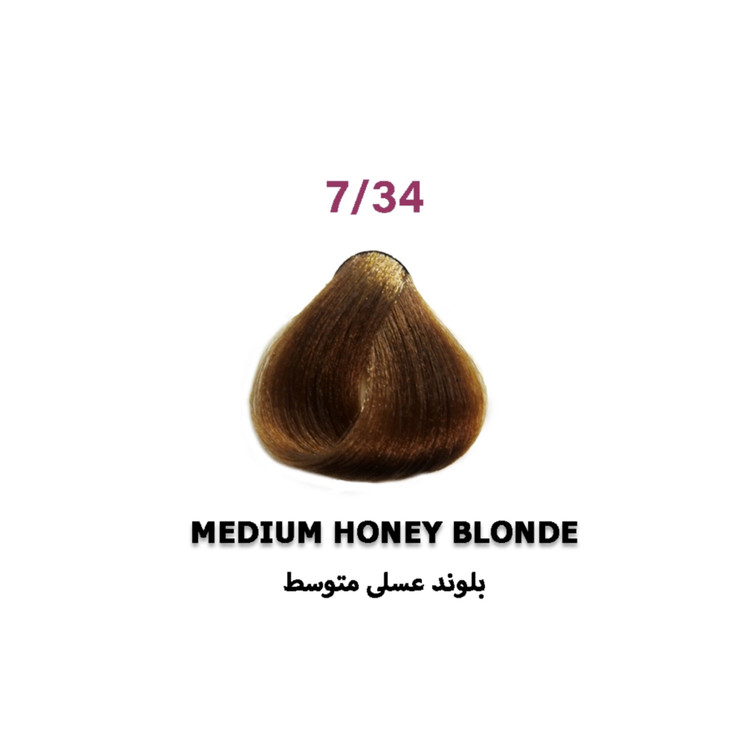 رنگ موی پی هو مدل Honey شماره 7.34 رنگ بلوند عسلی متوسط