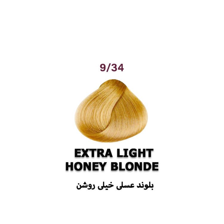 رنگ موی پی هو مدل Honey شماره 9.34 رنگ بلوند عسلی خیلی روشن