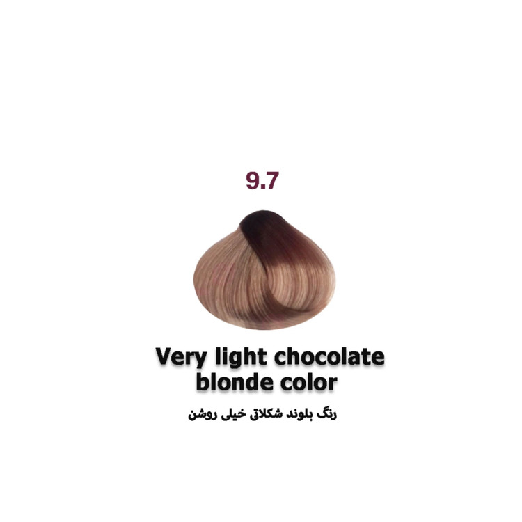 رنگ موی پی هو مدل Chocolate شماره 9.7 رنگ بلوند شکلاتی خیلی روشن