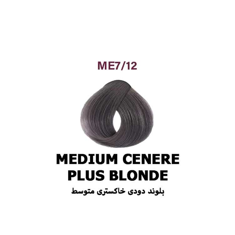 رنگ موی پی هو مدل Cenere Plus شماره ME7.12 رنگ بلوند دودی خاکستری متوسط