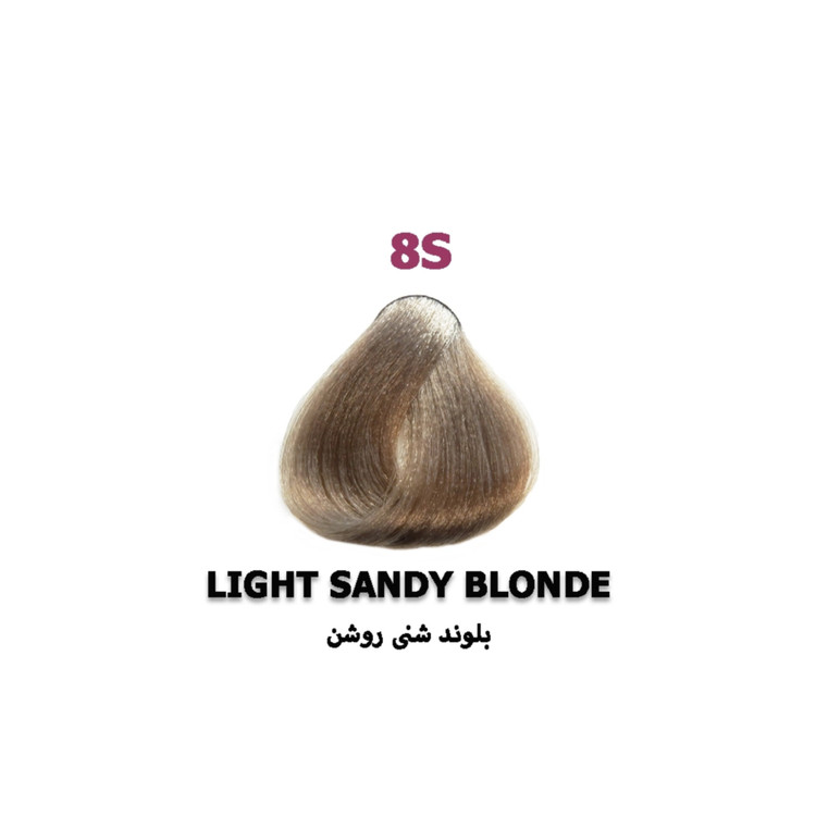رنگ موی پی هو شماره 8S رنگ بلوند شنی روشن