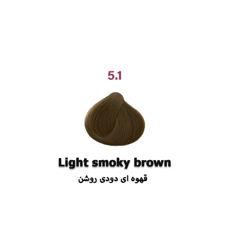 رنگ موی پی هو شماره 5.1 رنگ قهوه ای دودی روشن